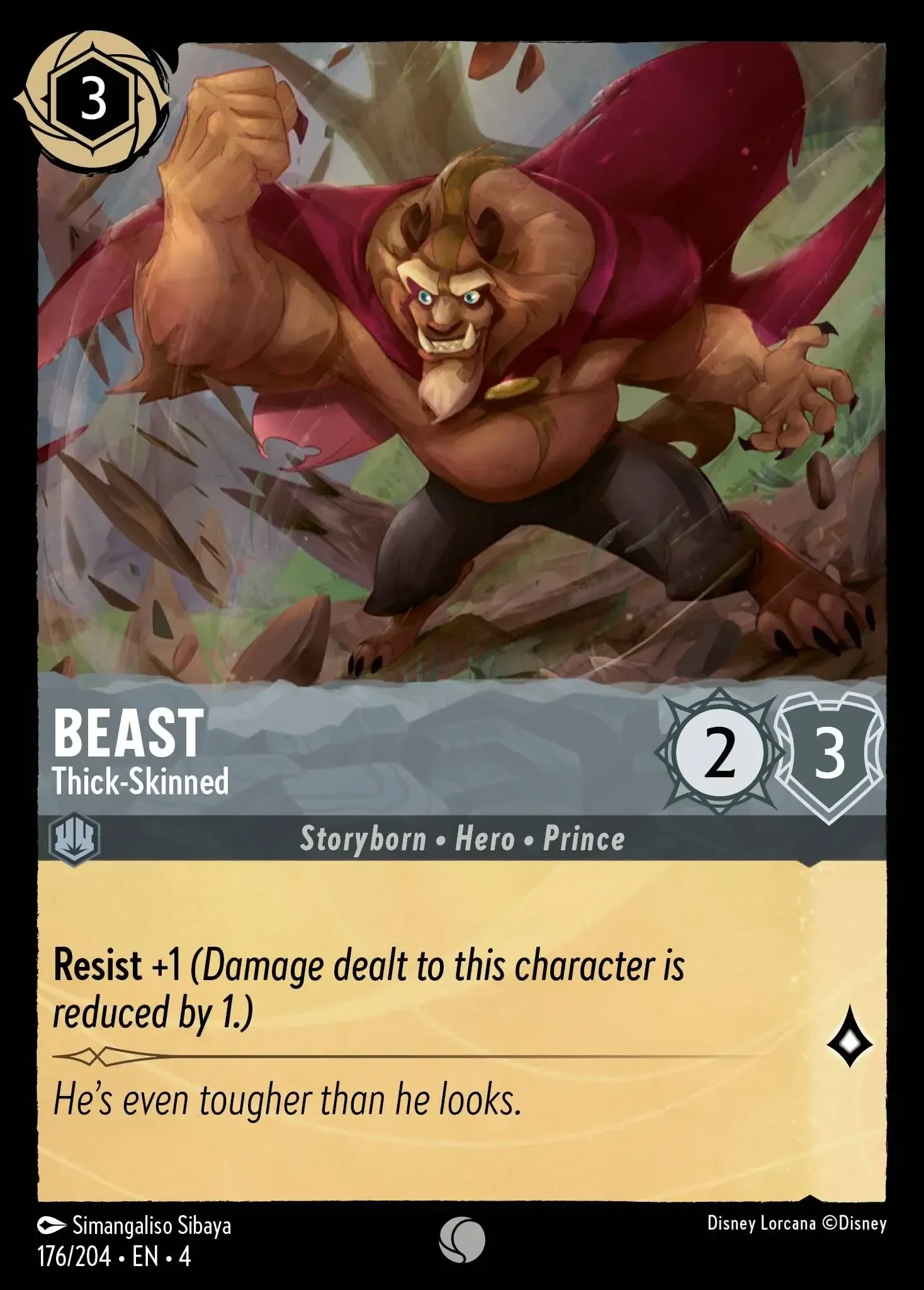 2024 Ursula's Return Beast - Thick-Skinned Common #176 Common card image