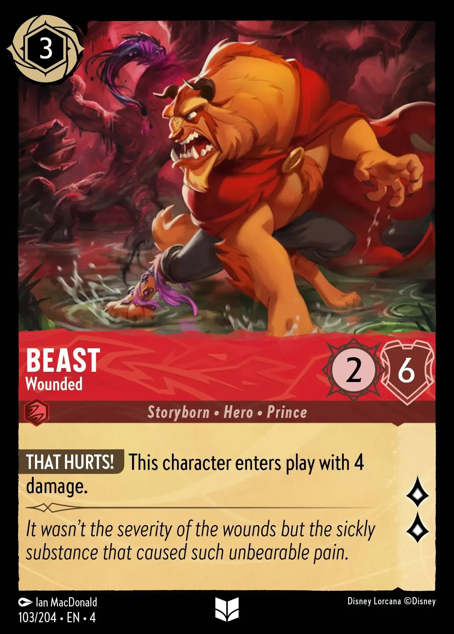 2024 Ursula's Return Beast - Wounded Uncommon #103 Uncommon card image