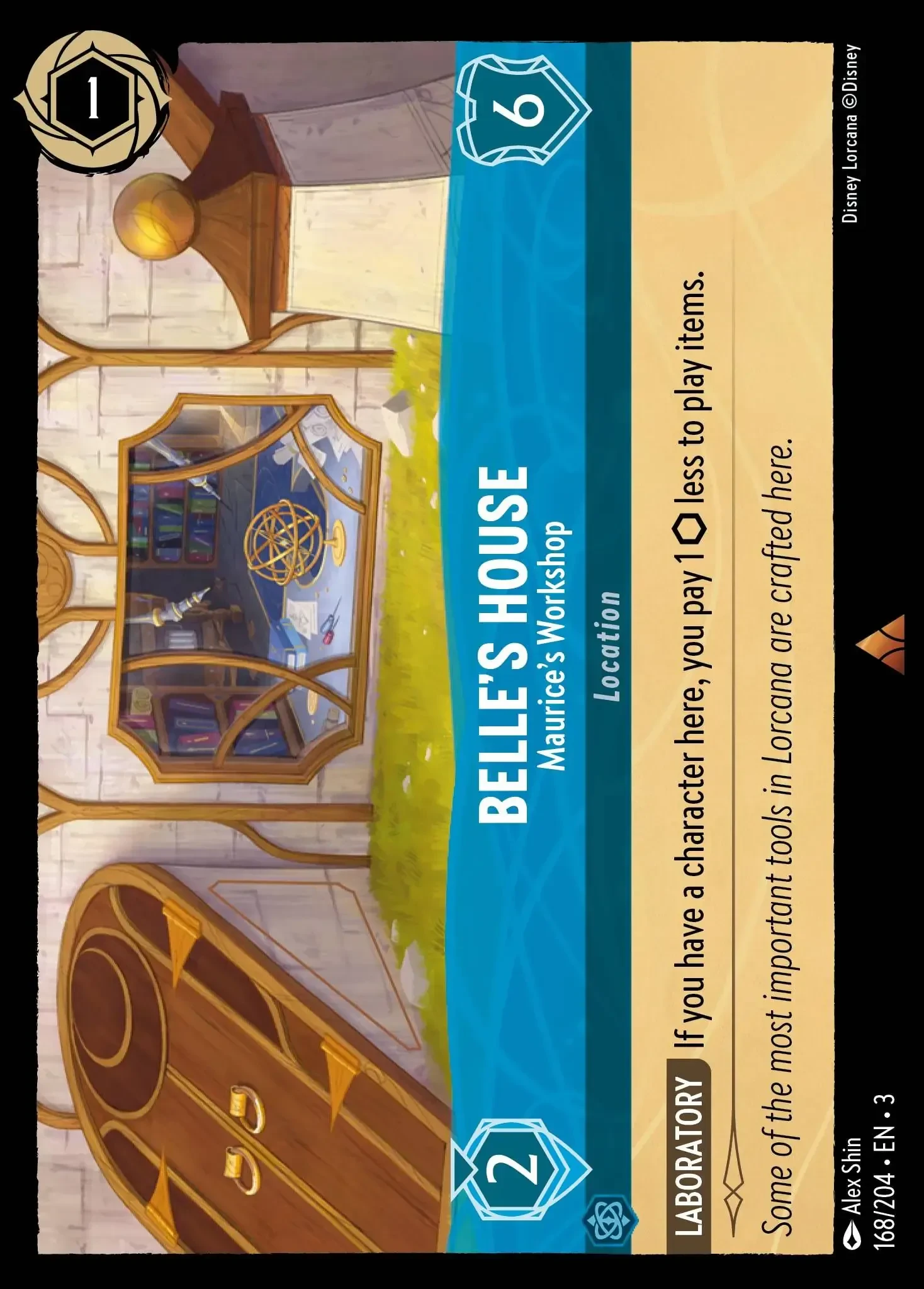 2024 Into the Inklands Belle's House - Maurice's Workshop #168 Rare card image