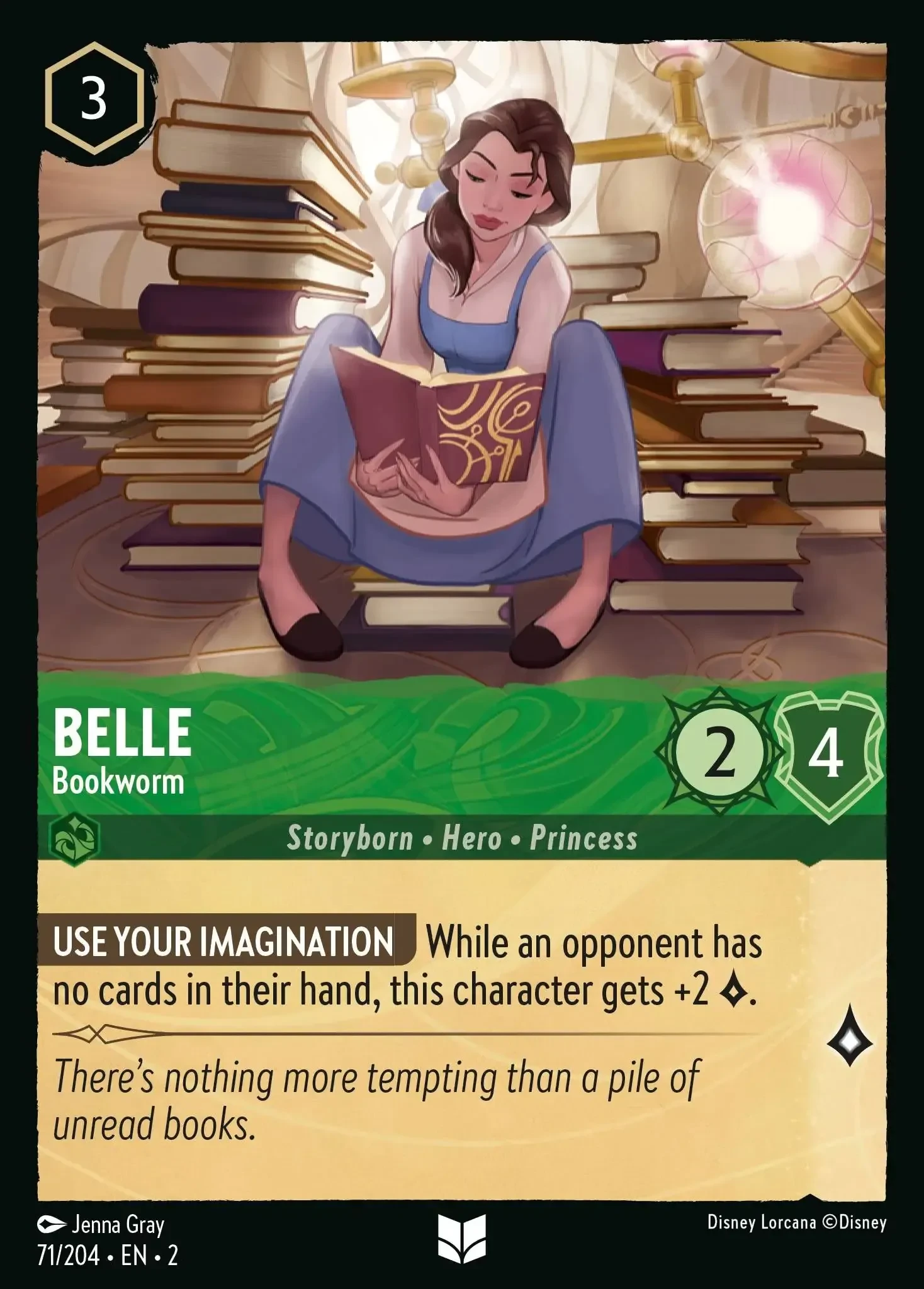 2023 Rise of The Floodborn Belle - Bookworm #71 Uncommon card image