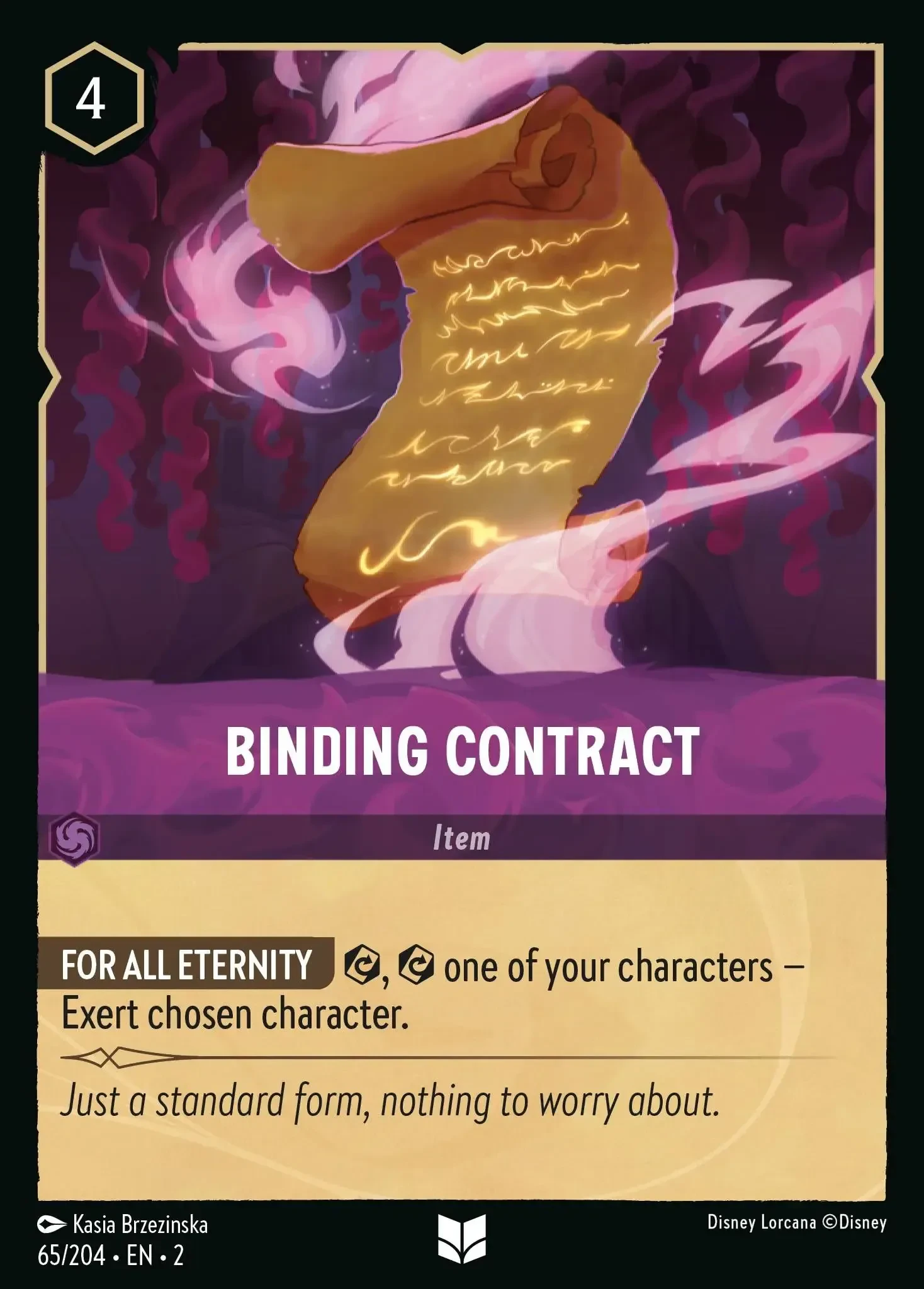 2023 Rise of The Floodborn Binding Contract #65 Uncommon card image