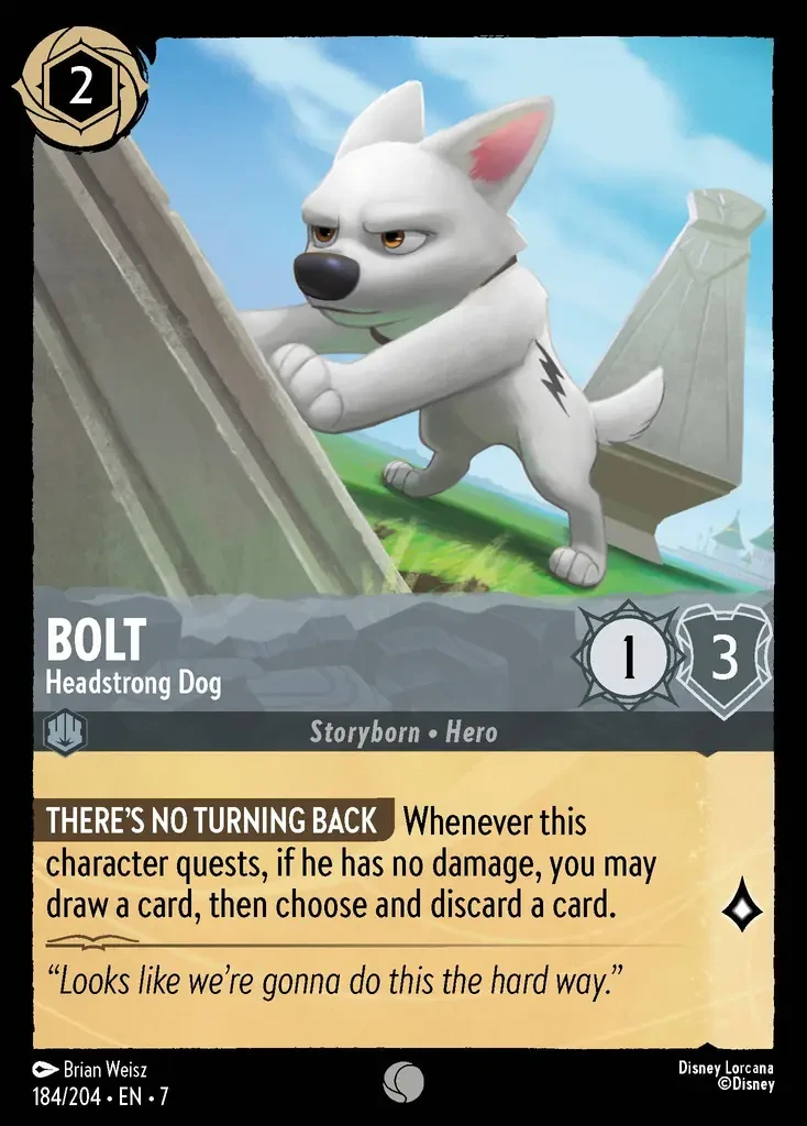 2025 Archazia's Island Bolt - Headstrong Dog #184 Common card image