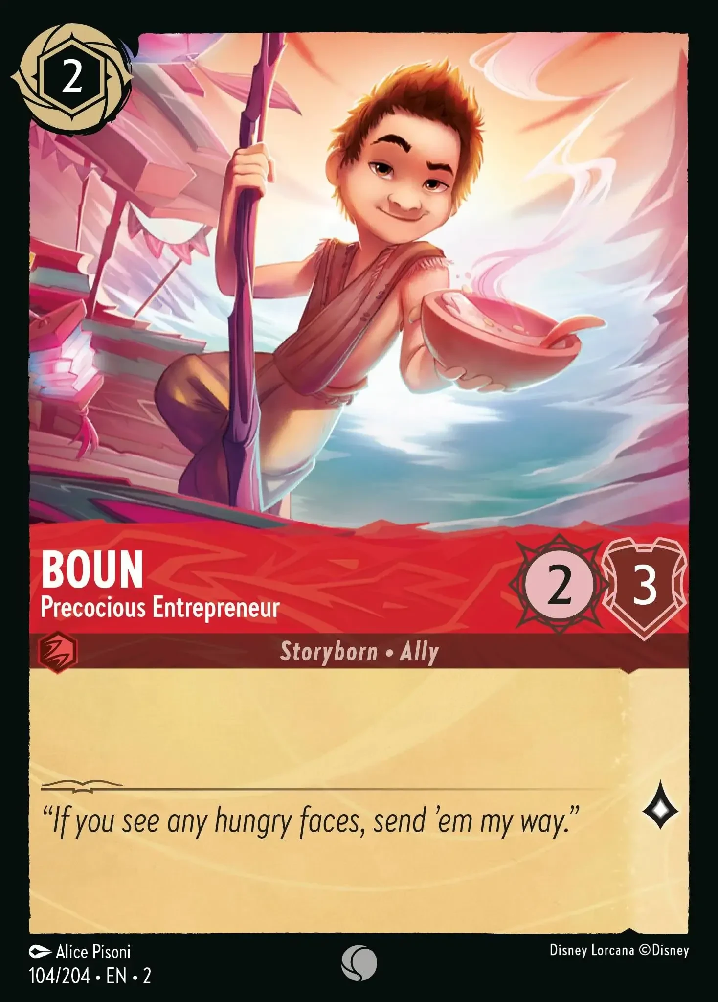 2023 Rise of The Floodborn Boun - Precocious Entrepreneur #104 Common card image