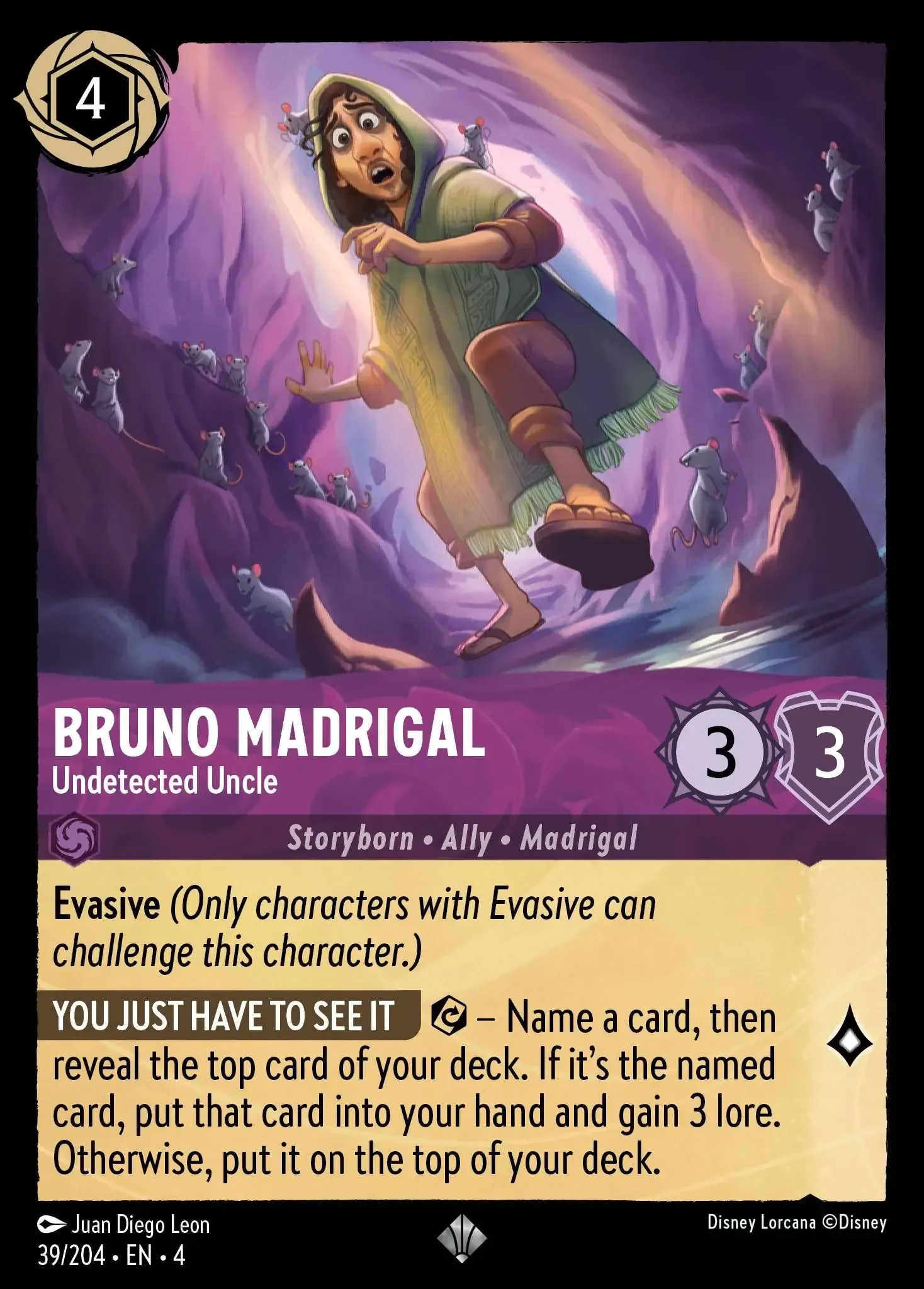 2024 Ursula's Return Bruno Madrigal - Undetected Uncle [Foil] Super Rare #39 Super Rare card image