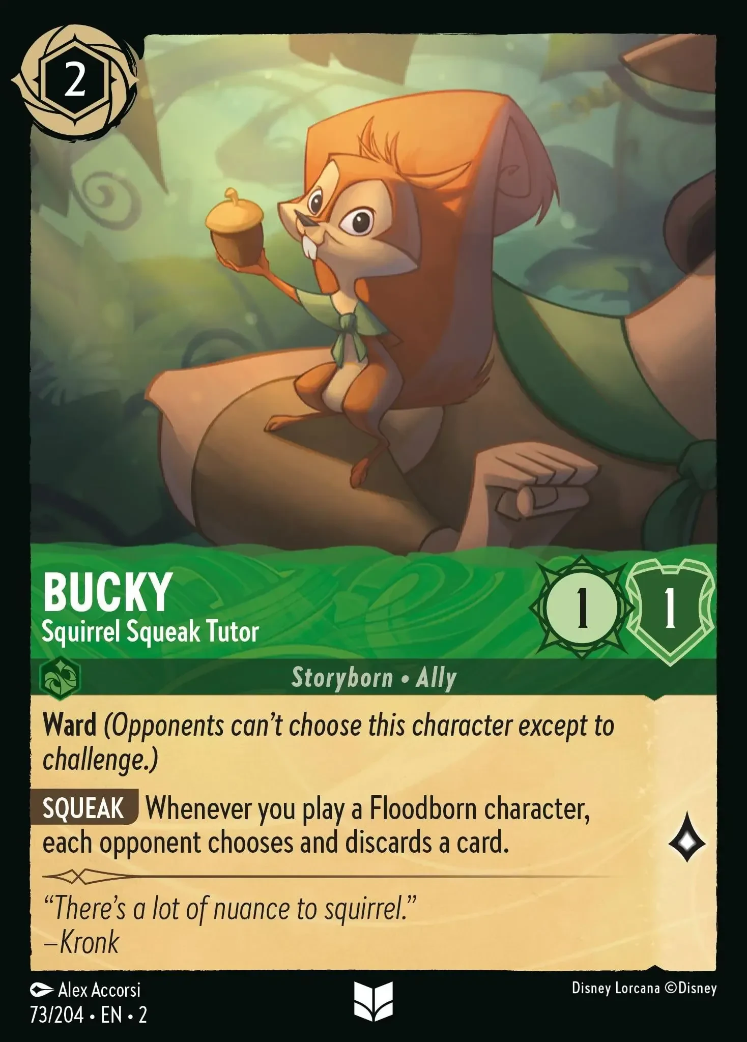 2023 Rise of The Floodborn Bucky - Squirrel Squeak Tutor #73 Uncommon card image