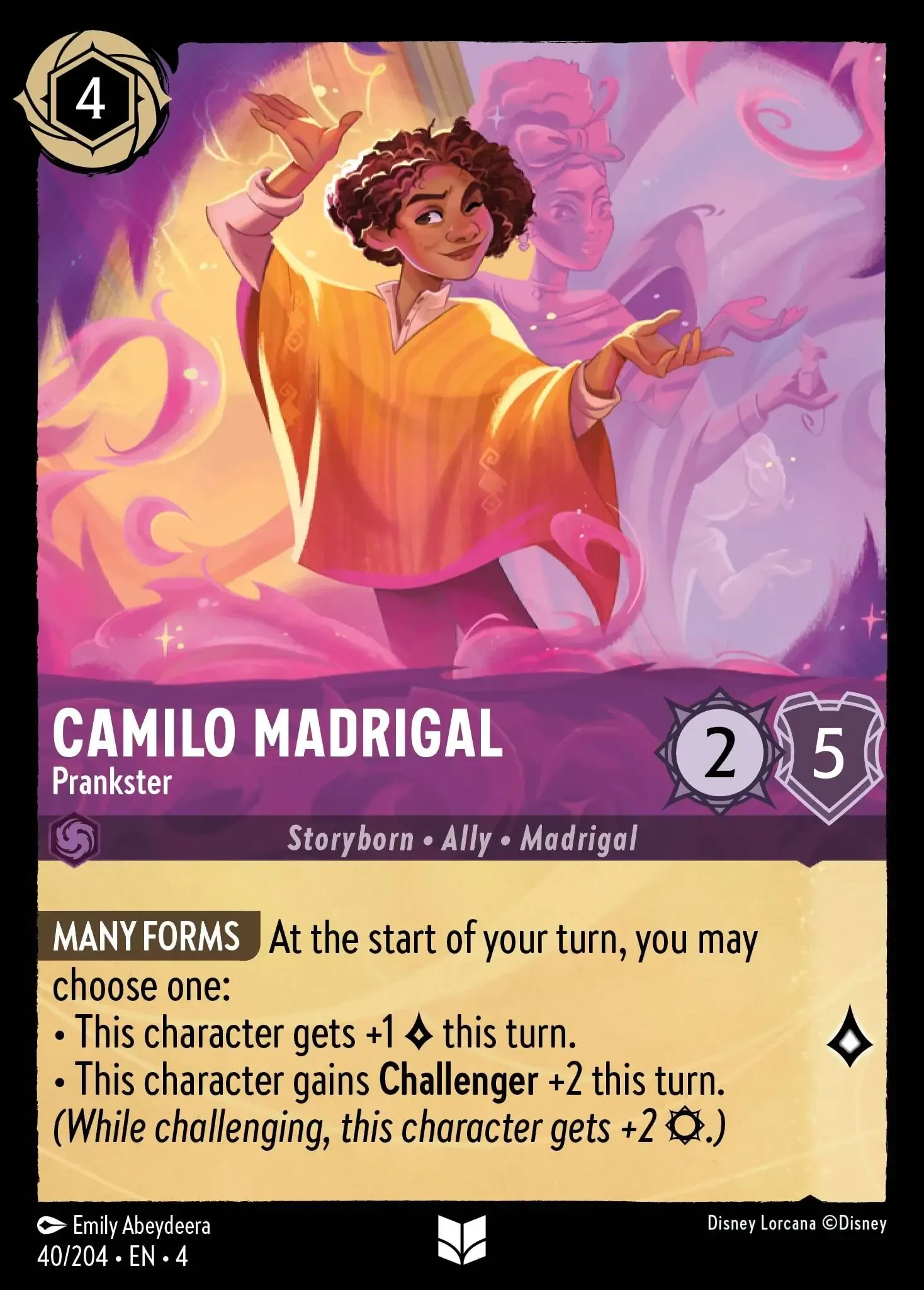 2024 Ursula's Return Camilo Madrigal - Prankster [Foil] Uncommon #40 Uncommon card image