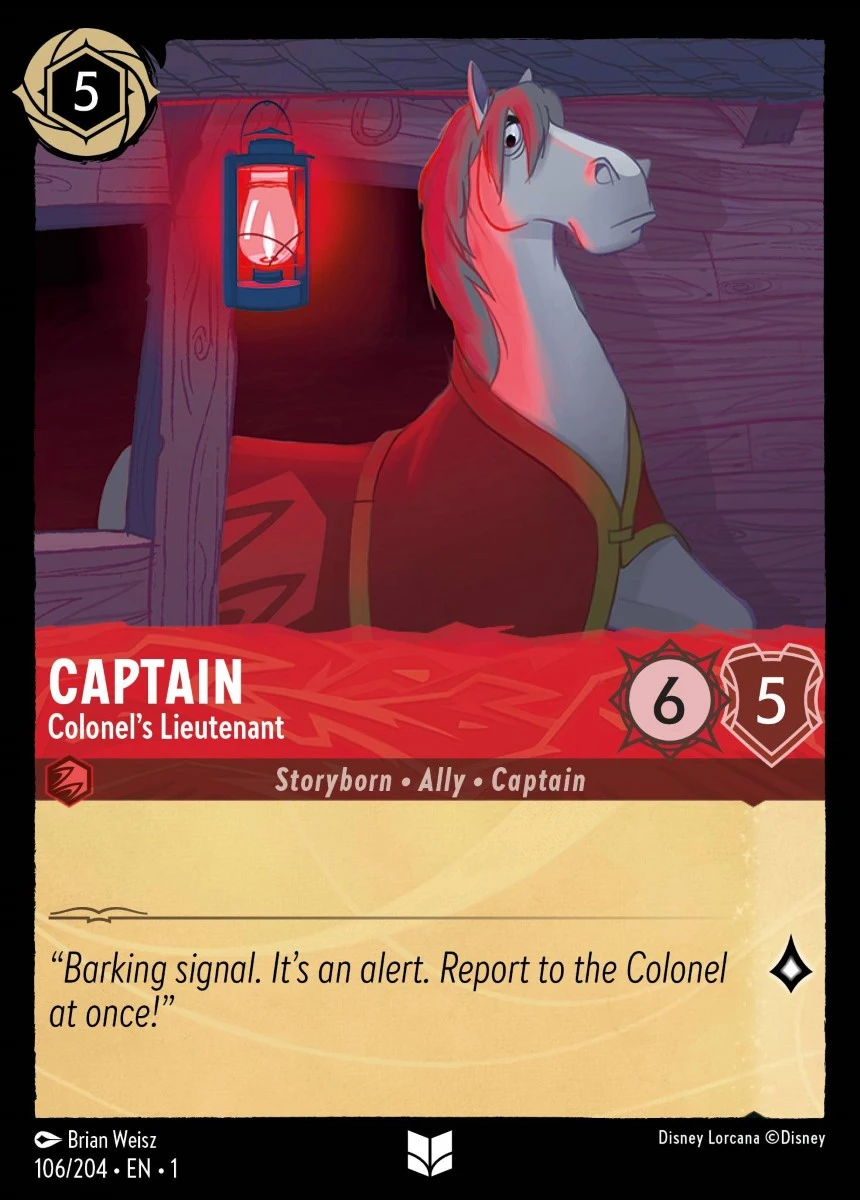 2023 The First Chapter Captain - Colonel's Lieutenant Uncommon #106 Uncommon card image
