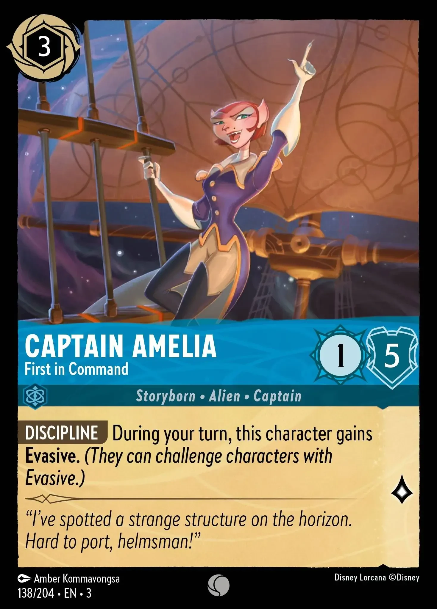 2024 Into the Inklands Captain Amelia - First in Command Common #138 Common card image