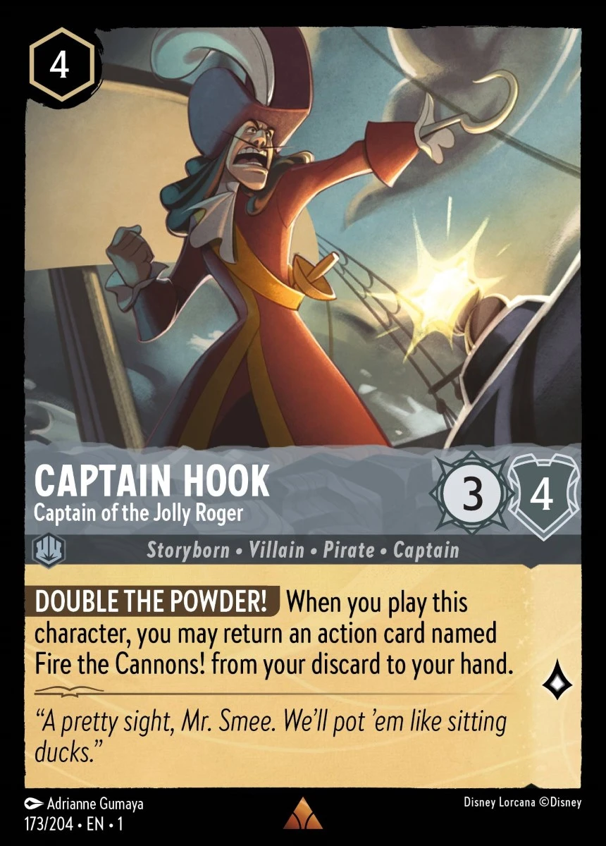 2023 The First Chapter Captain Hook - Captain of the Jolly Roger #173 Rare card image