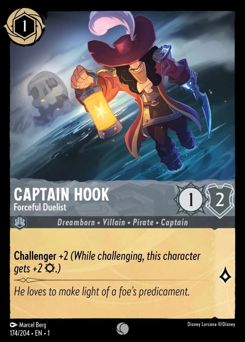 2023 The First Chapter Captain Hook - Forceful Duelist Common #174 Common card image