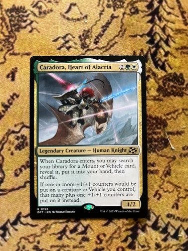 2025 Aetherdrift Art Series Caradora, Heart of Alacria // Caradora, Heart of Alacria [Gold Signature] common #3 common card image