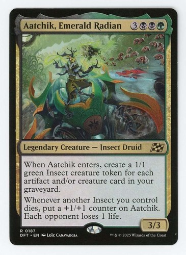 2025 Aetherdrift Art Series Aatchik, Emerald Radian // Aatchik, Emerald Radian [Gold Signature] common #6 common card image