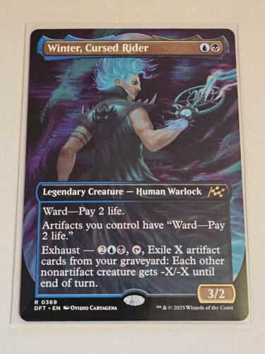 2025 Aetherdrift Art Series Winter, Cursed Rider // Winter, Cursed Rider [Gold Signature] common #7 common card image