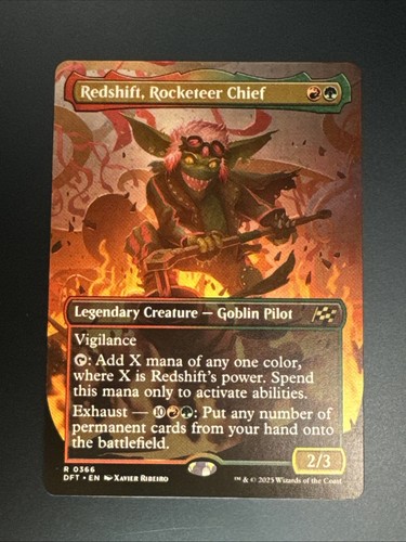 2025 Aetherdrift Art Series Redshift, Rocketeer Chief // Redshift, Rocketeer Chief [Gold Signature] common #13 common card image