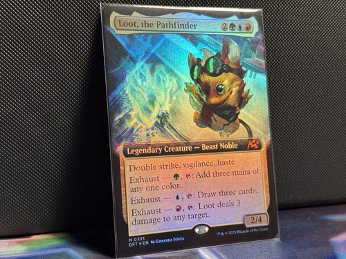 2025 Aetherdrift Art Series Loot, the Pathfinder // Loot, the Pathfinder [Gold Signature] common #22 common card image