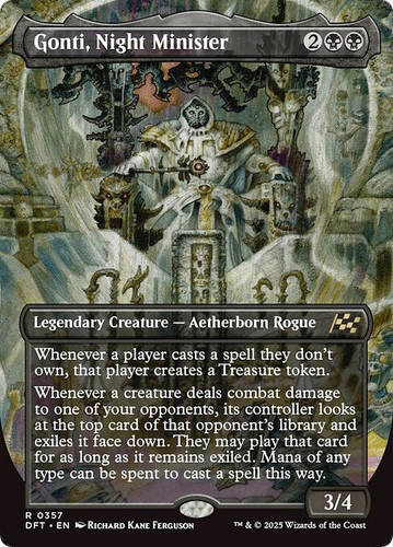 2025 Aetherdrift Art Series Gonti, Night Minister // Gonti, Night Minister [Gold Signature] common #32 common card image