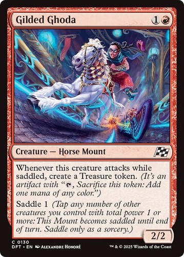 2025 Aetherdrift Art Series Gilded Ghoda // Gilded Ghoda [Gold Signature] common #34 common card image