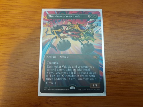 2025 Aetherdrift Art Series Thunderous Velocipede // Thunderous Velocipede [Gold Signature] common #43 common card image