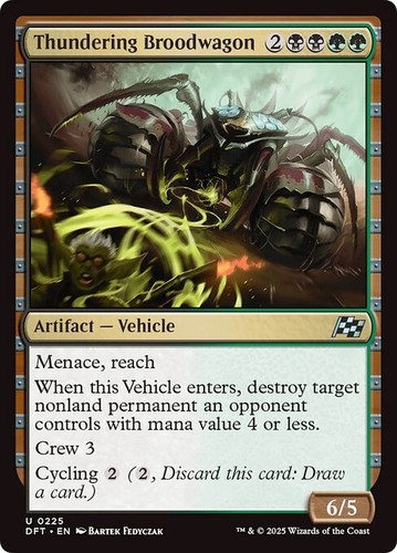 2025 Aetherdrift Art Series Thundering Broodwagon // Thundering Broodwagon common #48 common card image