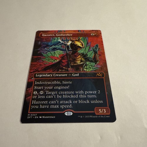 2025 Aetherdrift Art Series Hazoret, Godseeker // Hazoret, Godseeker [Gold Signature] common #52 common card image