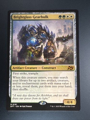 2025 Aetherdrift Art Series Brightglass Gearhulk // Brightglass Gearhulk [Gold Signature] common #53 common card image