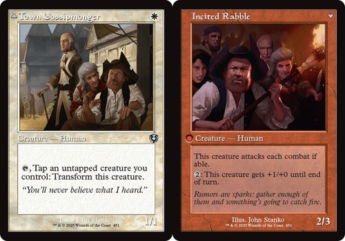 2025 Innistrad Remastered Town Gossipmonger // Incited Rabble #46 uncommon card image