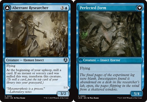2025 Innistrad Remastered Aberrant Researcher // Perfected Form #52 uncommon card image