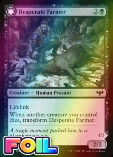 2025 Innistrad Remastered Desperate Farmer // Depraved Harvester #105 common card image