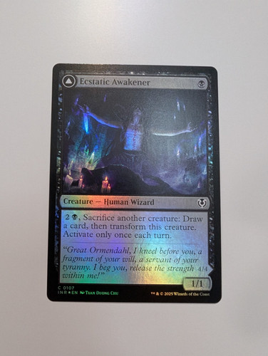 2025 Innistrad Remastered Ecstatic Awakener // Awoken Demon #107 common card image