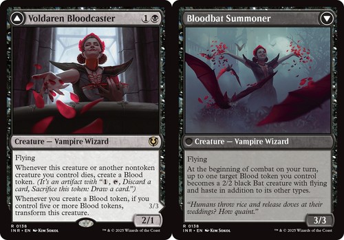 2025 Innistrad Remastered Voldaren Bloodcaster // Bloodbat Summoner [Foil] rare #138 rare card image