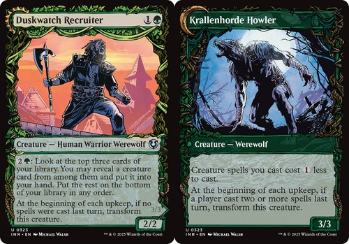 2025 Innistrad Remastered Duskwatch Recruiter // Krallenhorde Howler #193 uncommon card image