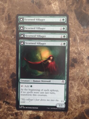 2025 Innistrad Remastered Scorned Villager // Moonscarred Werewolf [Foil] common #212 common card image