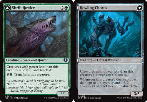 2025 Innistrad Remastered Shrill Howler // Howling Chorus #214 uncommon card image