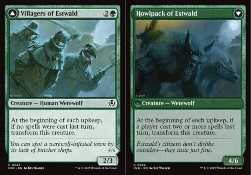 2025 Innistrad Remastered Villagers of Estwald // Howlpack of Estwald #224 common card image