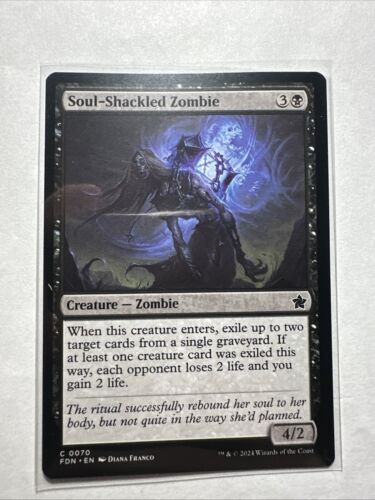 2024 Foundations Art Series Soul-Shackled Zombie // Soul-Shackled Zombie common #9 common card image