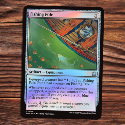2024 Foundations Art Series Fishing Pole // Fishing Pole common #18 common card image