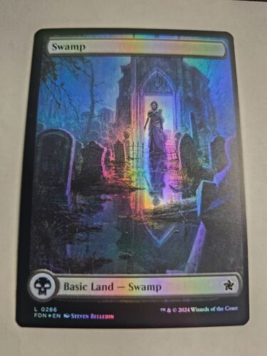 2024 Foundations Art Series Swamp // Swamp common #23 common card image