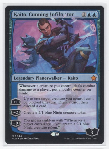 2024 Foundations Art Series Kaito, Cunning Infiltrator // Kaito, Cunning Infiltrator common #51 common card image
