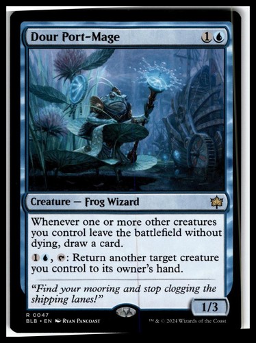 2024 Bloomburrow Art Series Dour Port-Mage // Dour Port-Mage common #5 common card image