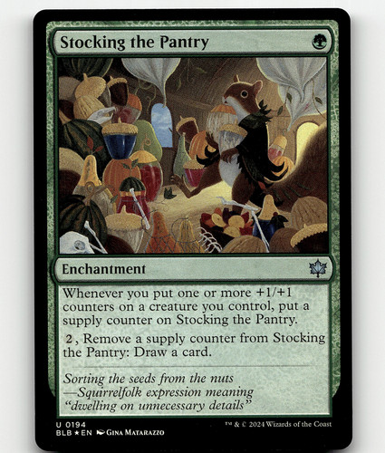 2024 Bloomburrow Art Series Stocking the Pantry // Stocking the Pantry common #24 common card image