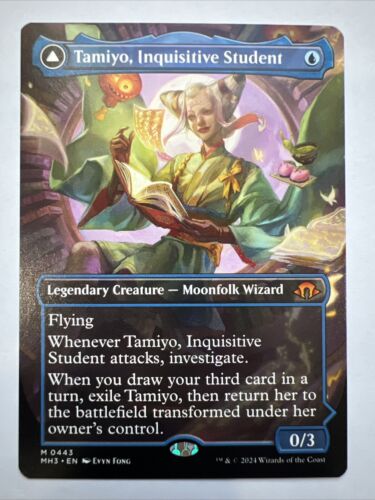 2024 Modern Horizons 3 Tamiyo, Inquisitive Student // Tamiyo, Seasoned Scholar #242 mythic card image