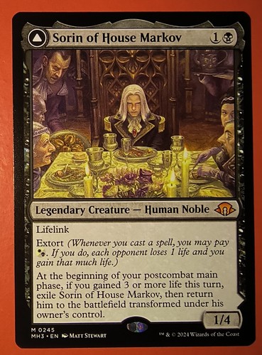 2024 Modern Horizons 3 Sorin of House Markov // Sorin, Ravenous Neonate #245 mythic card image