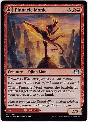 2024 Modern Horizons 3 Pinnacle Monk // Mystic Peak #246 uncommon card image