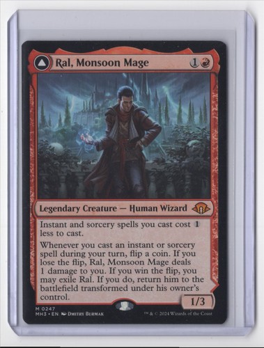 2024 Modern Horizons 3 Ral, Monsoon Mage // Ral, Leyline Prodigy #247 mythic card image
