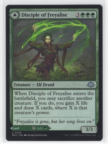2024 Modern Horizons 3 Disciple of Freyalise // Garden of Freyalise #250 uncommon card image
