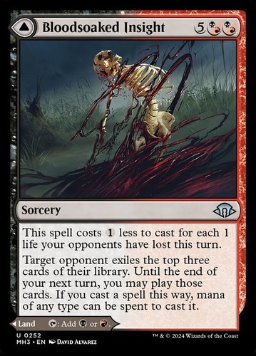 2024 Modern Horizons 3 Bloodsoaked Insight // Sanguine Morass #252 uncommon card image