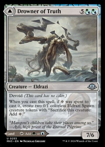 2024 Modern Horizons 3 Drowner of Truth // Drowned Jungle #253 uncommon card image