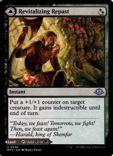 2024 Modern Horizons 3 Revitalizing Repast // Old-Growth Grove #256 uncommon card image