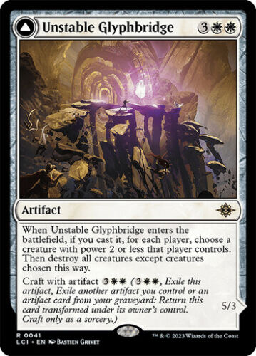 2023 The Lost Caverns of Ixalan Unstable Glyphbridge // Sandswirl Wanderglyph rare #41 rare card image