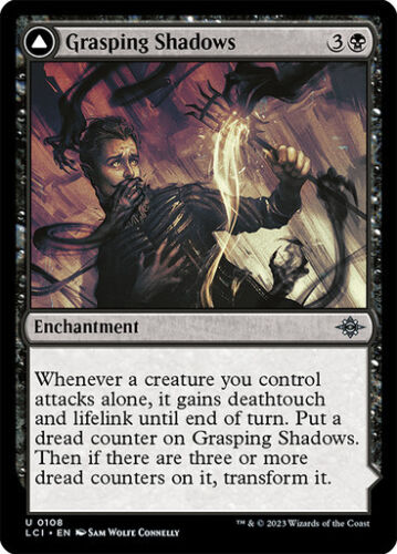 2023 The Lost Caverns of Ixalan Grasping Shadows // Shadows' Lair #108 uncommon card image